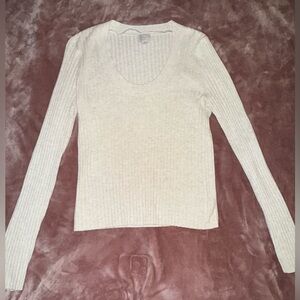 a new day Cream Textured Knit Top